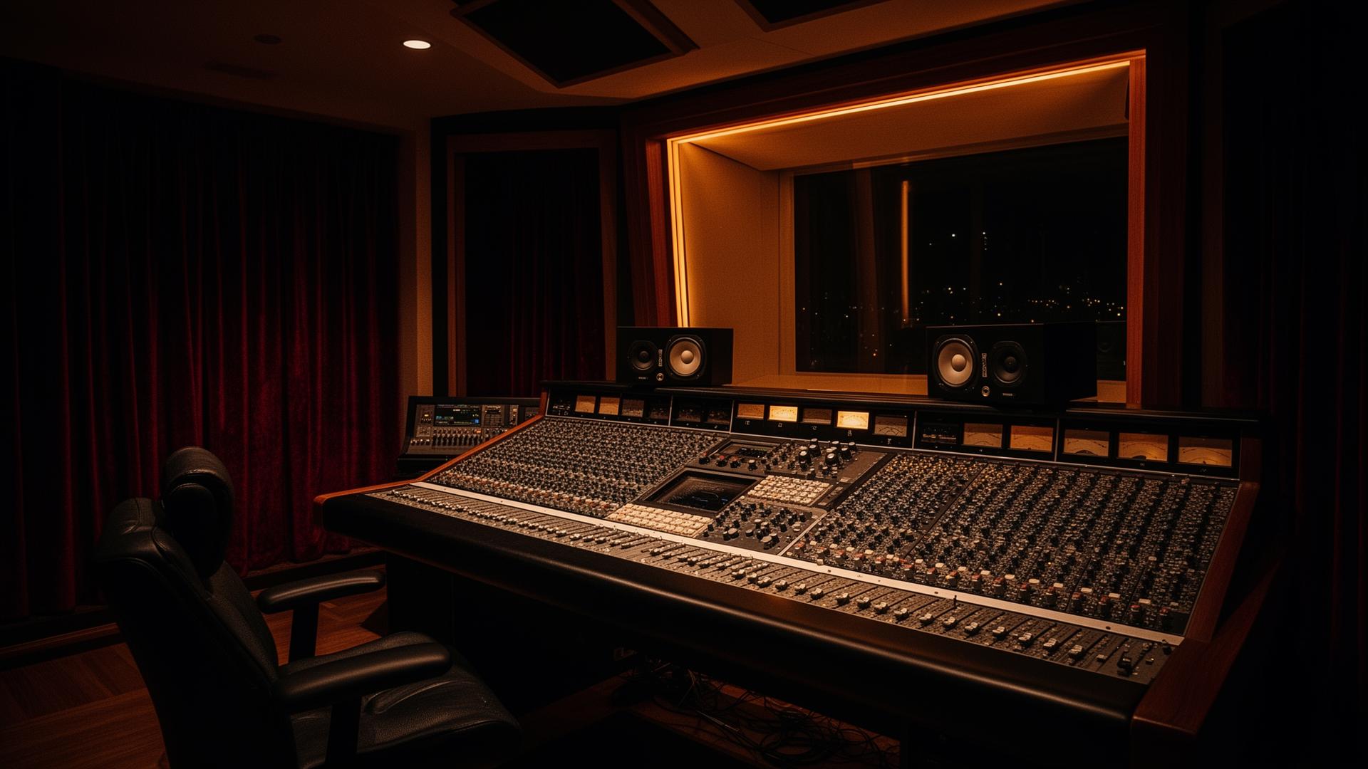 Blue Eye Studios — recording environment at night